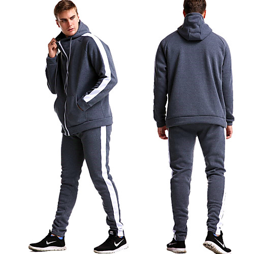 

Men's Activewear Set Solid Colored Hooded Sports & Outdoors / Basic Loose Black Blue Red Navy Blue Gray US32 / UK32 / EU40 US34 / UK34 / EU42 US36 / UK36 / EU44 US38 / UK38 / EU46