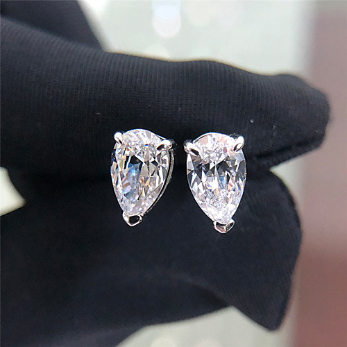 

2 carat Synthetic Diamond Earrings Alloy For Women's Marquis cut Ladies Stylish Simple Luxury Wedding Party Evening Formal High Quality Classic 1 Pair