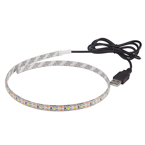 

1m Flexible Tiktok LED Strip Lights 30 LEDs SMD3528 5mm 1pc Warm White / Cold White / RGB Waterproof / USB / Decorative 5 V / USB Powered