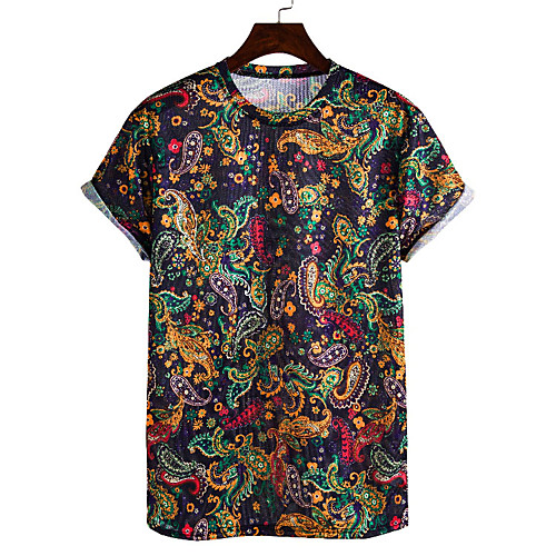 

Men's Party Daily Vintage / Street chic T-shirt - Graphic Black & Red / Black & White, Print Wine