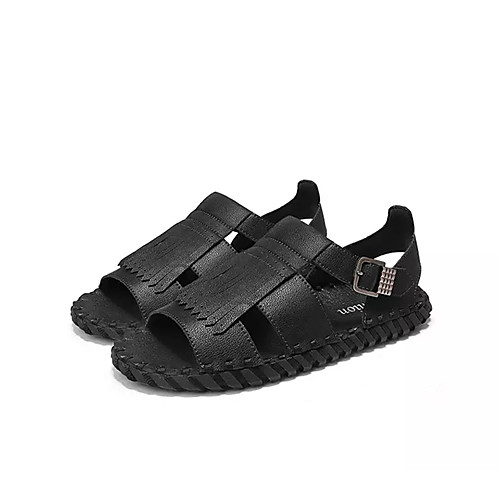 

Men's PU Summer Casual Sandals Non-slipping Brown / Black / Gray