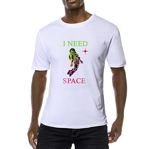 

Men's Daily Sports Business / Basic T-shirt - Rainbow / Portrait Black & White, Print Yellow