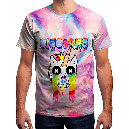 

Inspired by Galaxy Unicorn T-shirt Terylene Unicorn Printing T-shirt For Men's / Women's