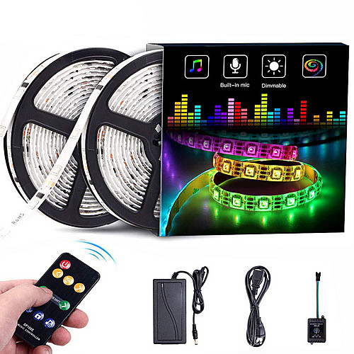 

10m Flexible LED Light Strips 300 LEDs SMD5050 Multi Color Decorative / TV Background 12 V