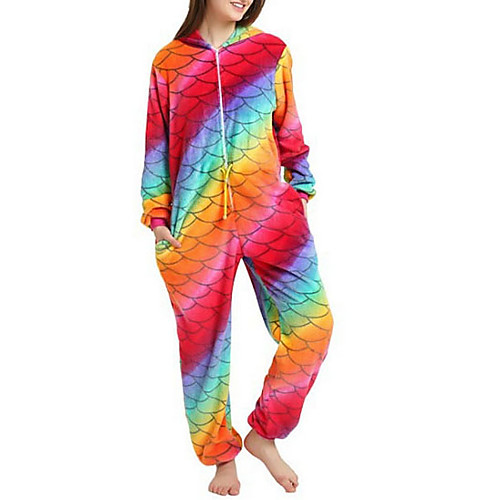 

Women's Hooded Teddy Pajamas Color Block