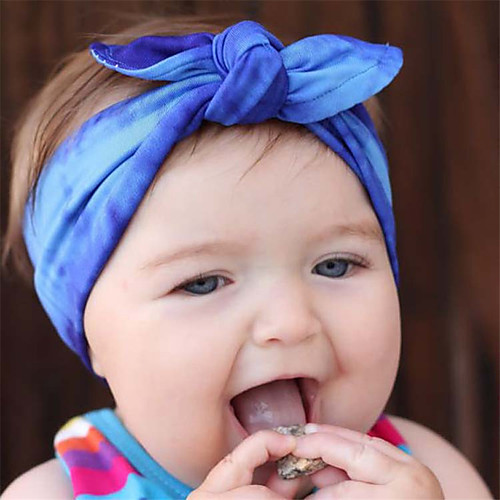 

Fabric Headbands Durag Kids Bowknot Elasticity For New Baby Holiday Stylish Active Purple Blushing Pink Blue 1 Piece