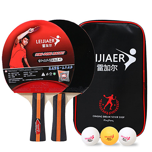 

Ping Pong Paddles Indoor Table Tennis Wearproof Durable 1 set 2 Ping Pong Paddles 3 Ping Pong Balls Sports