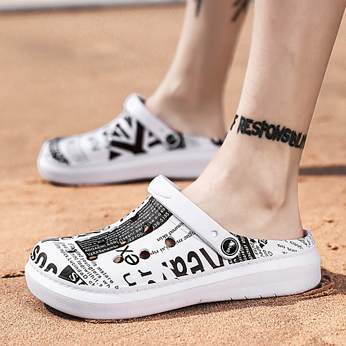 

Men's EVA(ethylene-vinyl acetate copolymer) Fall / Spring & Summer Casual Sandals Water Shoes Breathable Black and White / White / Brown