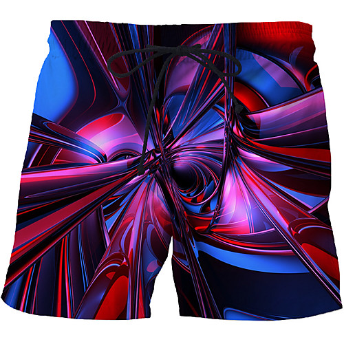 

Men's Sporty / Exaggerated Sweatpants / Shorts Pants - 3D / Geometric Pattern / 3D Print Print Rainbow US32 / UK32 / EU40 US34 / UK34 / EU42 US36 / UK36 / EU44