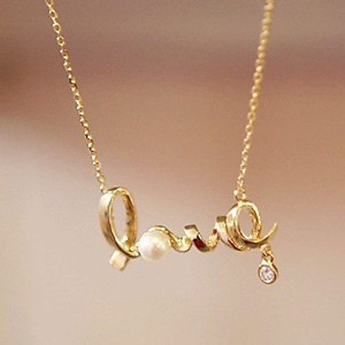 

Women's Necklace Friends European Romantic Casual / Sporty Sweet Chrome Gold Silver 45-48 cm Necklace Jewelry 1pc For Street Festival