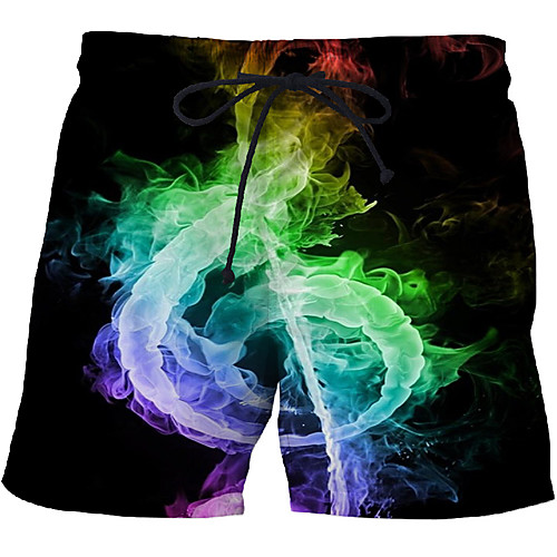 

Men's Sporty / Exaggerated Sweatpants / Shorts Pants - 3D / Geometric Pattern / 3D Print Print Rainbow US32 / UK32 / EU40 US34 / UK34 / EU42 US36 / UK36 / EU44