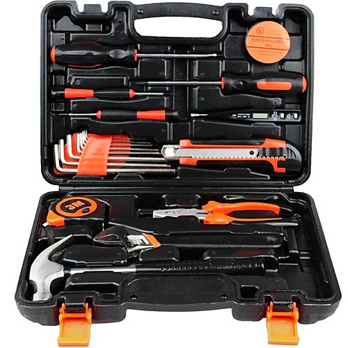

19 Pieces Home Hardware Tool Set Gift Tool Box Combination Tool Set Household Hand Tools Set