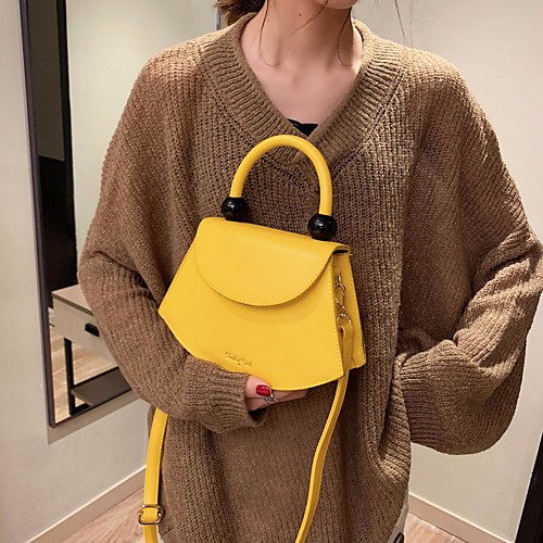 

Women's PU Crossbody Bag Solid Color Yellow / Brown / Black