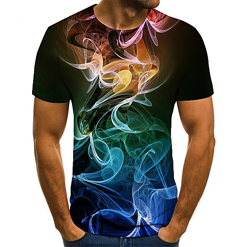 

Men's Daily Basic T-shirt - 3D Print Rainbow