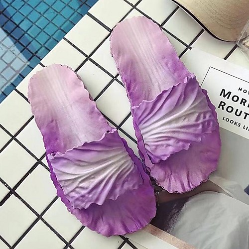 

Women's Sandals Flat Heel Open Toe PU Summer Purple / Yellow / Pink