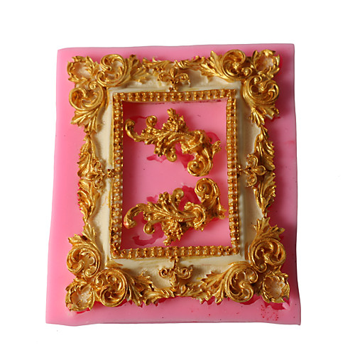 

1pcs Vintage Rose Lace Frame Picture Frame Silicone Mold DIY