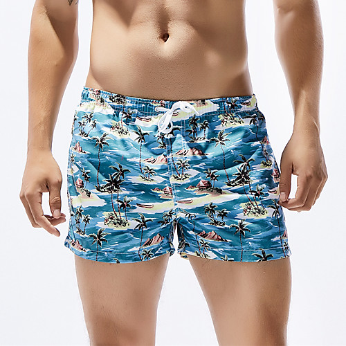 

SEOBEAN Men's Swim Shorts Swim Trunks Bottoms Quick Dry Drawstring - Swimming Surfing Painting Spring Summer / Micro-elastic