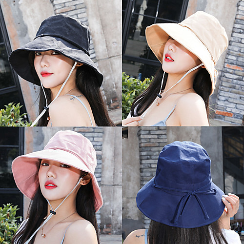 

Hiking Hat Hiking Cap Fishing Hat Hat 1 PCS Portable Sunscreen UV Resistant Breathable Solid Color Cotton Blend Autumn / Fall Spring Summer for Women's Camping / Hiking Hunting Fishing Yellow Pink