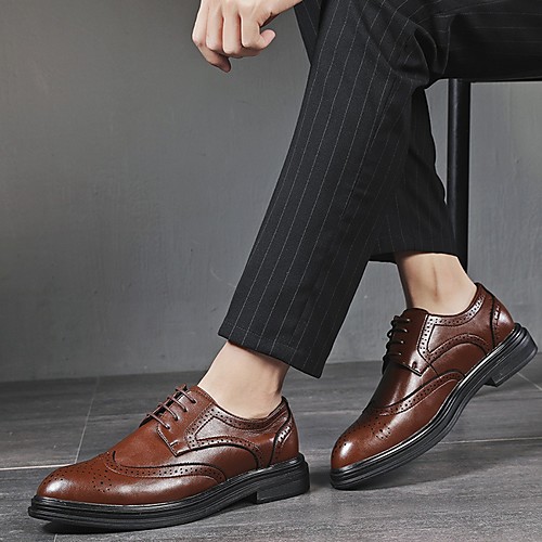 

Men's PU Spring & Summer Classic Oxfords Brown / Black