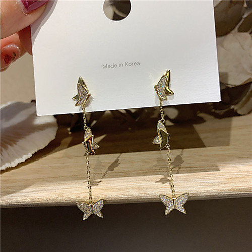 

Women's Stud Earrings Drop Earrings Hoop Earrings Tassel Fringe Stylish Simple Romantic Cute Cool Gold Plated Earrings Jewelry Gold For Party Evening Gift Vacation Street Festival 1 Pair