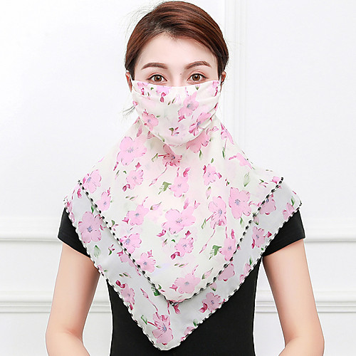 

Women's Bandana Balaclava Neck Gaiter Neck Tube UV Resistant Quick Dry Lightweight Materials Cycling Polyester for Men's Women's Adults / Pollution Protection / Floral Botanical Sunscreen / High Breat