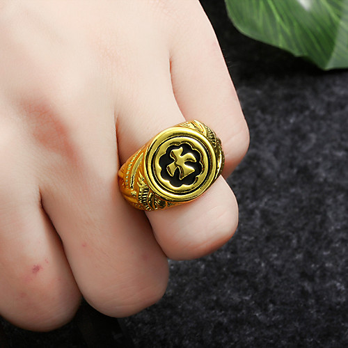 

Women's Ring 1pc Gold Silver Black Alloy Elegant Holiday European Festival Jewelry