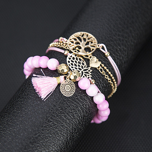 

Women's Bracelet Classic Wedding Birthday Vintage Theme European Trendy Casual / Sporty Ethnic French Alloy Bracelet Jewelry Blushing Pink For Date Festival