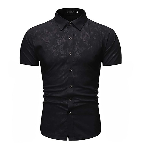 

Men's Holiday Tropical Shirt - Geometric Print Blue