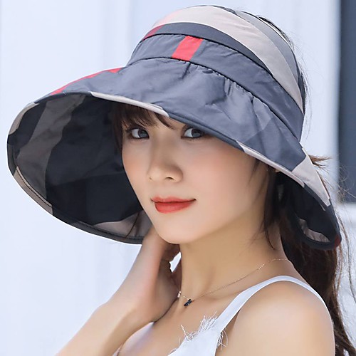 

Hiking Hat Hiking Cap Fishing Hat Hat 1 PCS Portable Sunscreen UV Resistant Breathable Patchwork Cotton Autumn / Fall Spring Summer for Women's Camping / Hiking Hunting Fishing Purple Orange Dark Navy