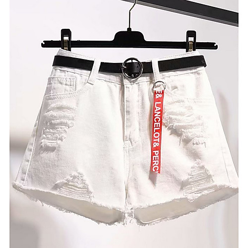 

Women's Basic Shorts Pants - Solid Colored Blue White Black S M L