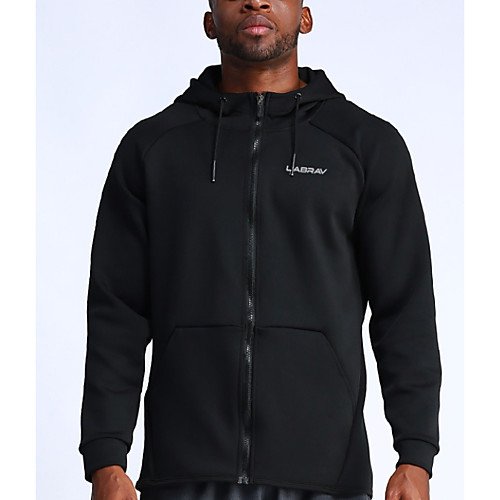 

Men's Sports Fall Long Coat, Solid Colored Round Neck Long Sleeve Polyester Dark Gray / Black