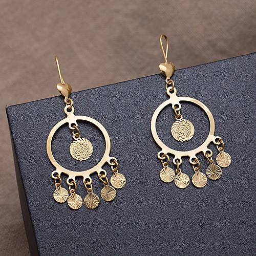 

Women's Drop Earrings Hoop Earrings Earrings Classic Holiday Fashion Wedding Luxury Classic Trendy Fashion Cute Gold Plated Earrings Jewelry Gold For Wedding Birthday Gift Formal Festival 1 Pair
