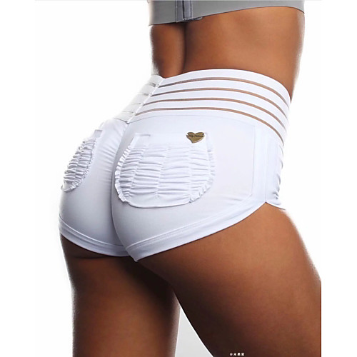 

Women's Sporty Shorts Pants - Print Orange Green White S M L