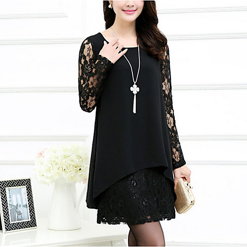 

Women's Wine Black Dress Elegant Sheath Solid Color M L