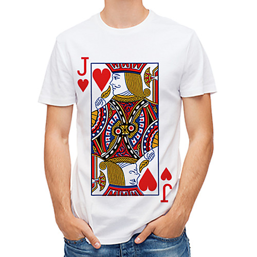 

Men's Daily Club Rock / Street chic T-shirt - 3D / Abstract / Letter Print Red