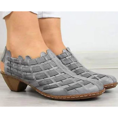 

Women's Sandals Wedge Heel Open Toe PU Summer White / Black / Gray