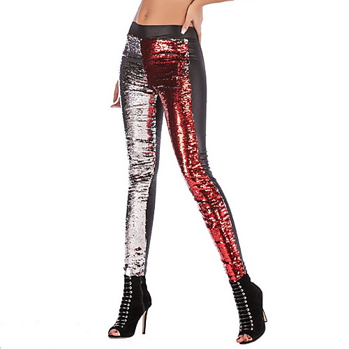 

Women's Sporty Sweatpants Pants - Print Purple Fuchsia Red S M L
