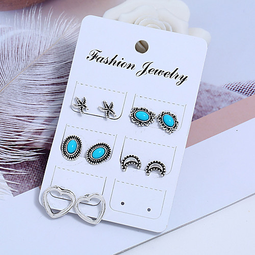 

Women's Earrings Holiday Wedding Birthday Romantic Earrings Jewelry Silver For Date Street Festival 1 set