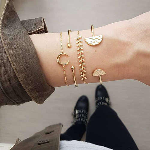 

Women's Bracelet Classic Wedding Birthday Vintage Theme European Trendy Casual / Sporty Ethnic French Alloy Bracelet Jewelry Gold For Date Festival
