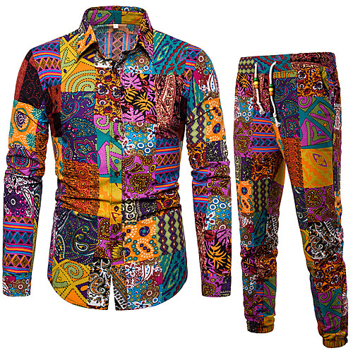

Men's Daily Club Business / Basic Set - Geometric Wine