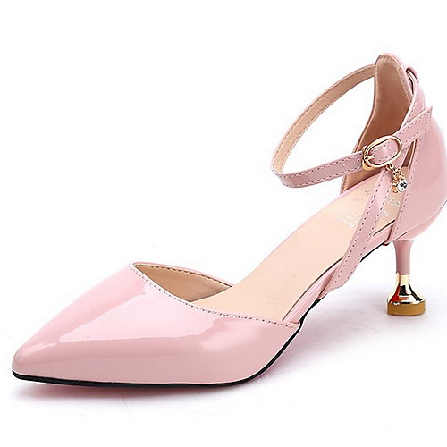 

Women's Sandals Stiletto Heel Pointed Toe PU Spring & Summer Pink / Black / Gray