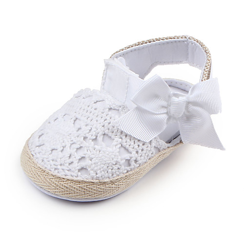 

Girls' Comfort / First Walkers Lace Flats Infants(0-9m) / Toddler(9m-4ys) Bowknot Pink / White Spring / Fall