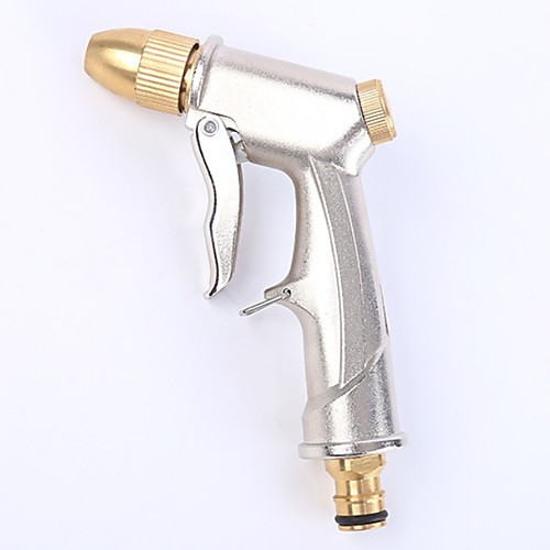 

High-pressure Car Wash Water Gun Head Car Wash Water Gun Garden Watering Tools Pure Copper Alloy Electroplated Water Gun Head