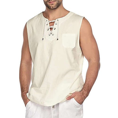 

Men's Daily Basic Tank Top - Solid Colored Army Green