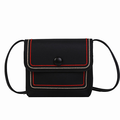 

Women's Polyester / PU Crossbody Bag Solid Color Khaki / White / Brown