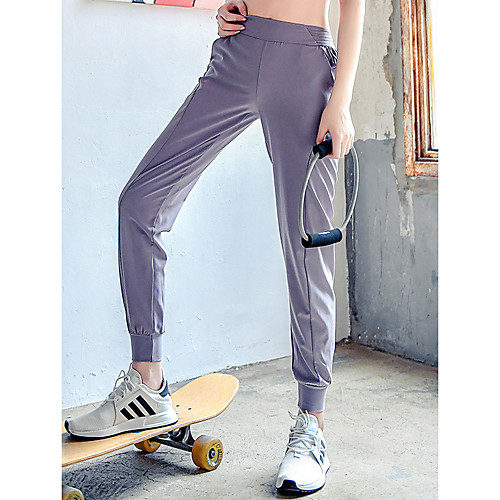 

Women's Sporty Sweatpants Pants - Solid Colored Purple Blue Black S M L