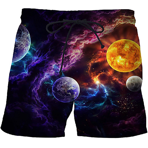 

Men's Sporty / Exaggerated Sweatpants / Shorts Pants - 3D / Geometric Pattern / 3D Print Print Rainbow US32 / UK32 / EU40 US34 / UK34 / EU42 US36 / UK36 / EU44