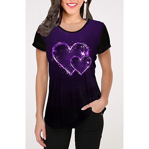 

Women's Daily T-shirt - Geometric Purple