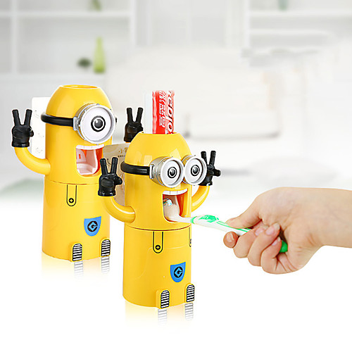 

Cartoon toothbrush holder lazy automatic toothpaste squeezer cartoon toothbrush cup creative child adult wash set