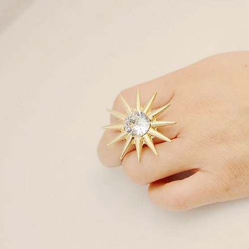 

Women's Open Cuff Ring 1pc Gold Silver Imitation Diamond Alloy Fashion Jewelry